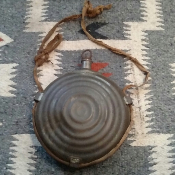 Civil War Bullseye Canteen Complete Haddon Phila - Picture 1 of 6